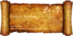 Csizi Vivien névjegykártya
