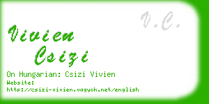 vivien csizi business card